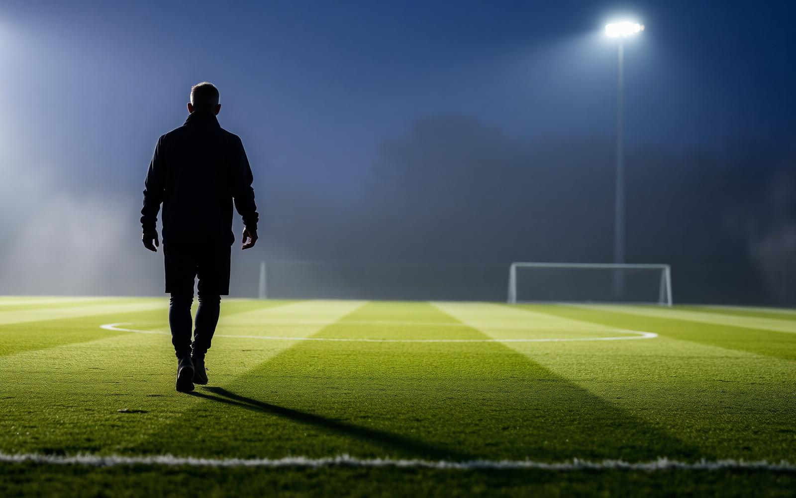Groundskeeper at dawn